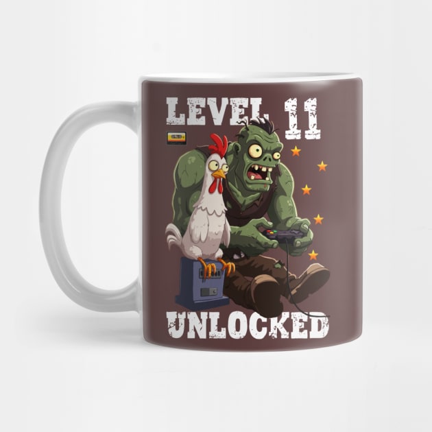 Level 11 Unlocked, Birthday - Zombie And Chicken by Megadorim